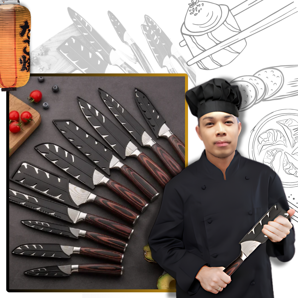 Couteau japonais en bois de Pakka - Ozerty