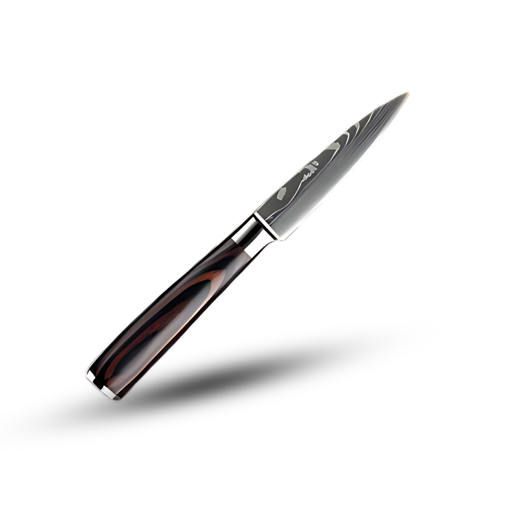 Couteau japonais en bois de Pakka -Shotoh - Couteau d'office 9 cm - Ozerty