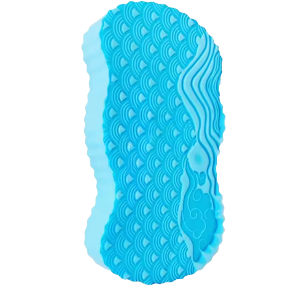 Éponge de bain exfoliante douce -Bleu - Ozerty