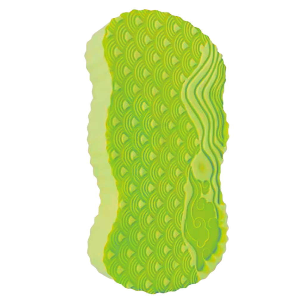 Éponge de bain exfoliante douce -Vert - Ozerty