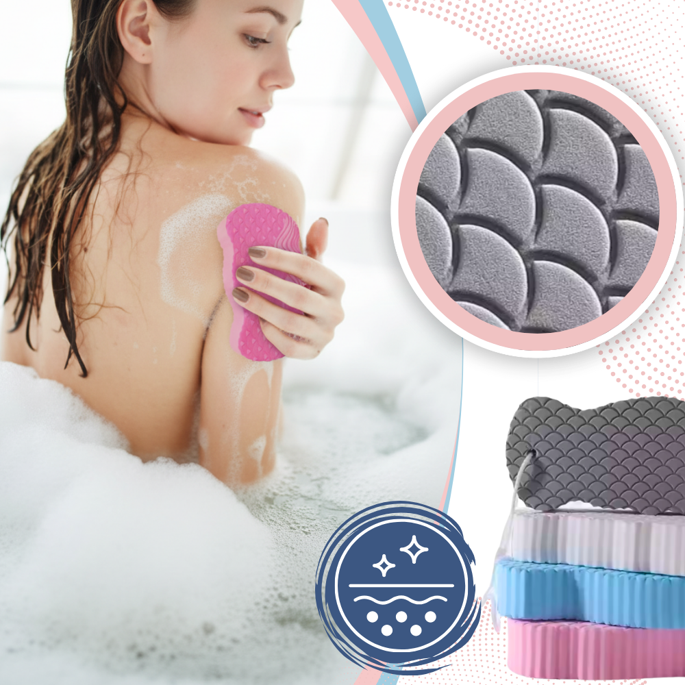 Éponge de bain exfoliante douce - Ozerty