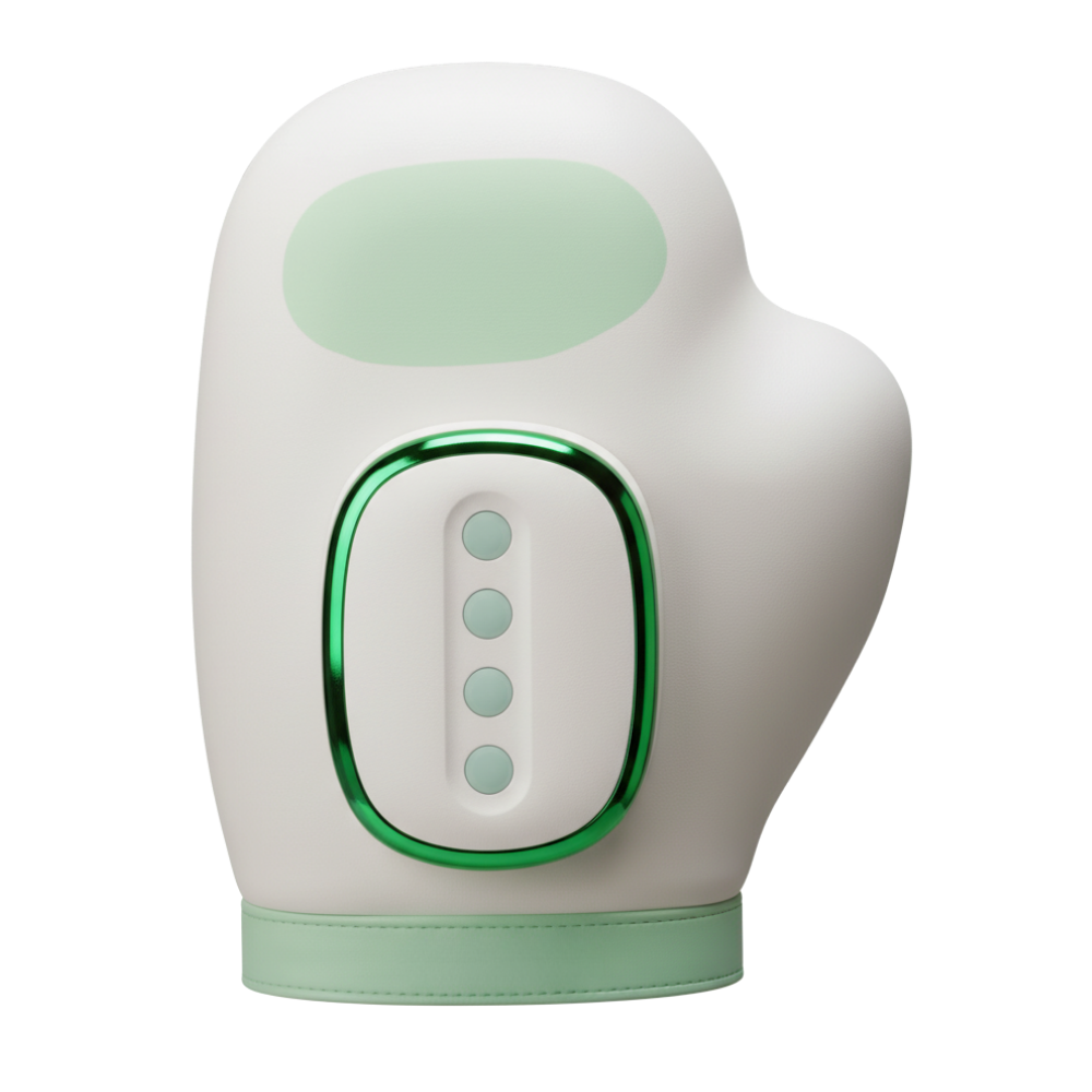 Gant de massage par compression thermique -Vert - Ozerty
