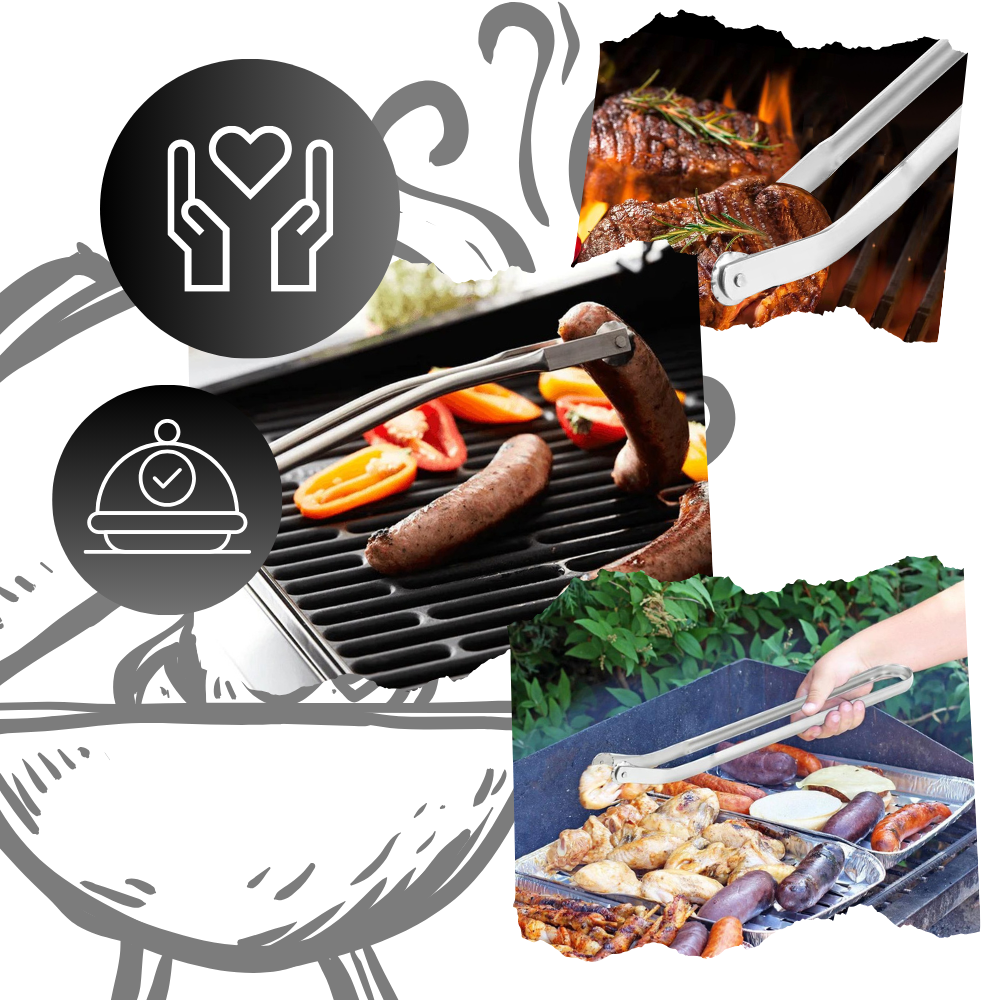 Pince à barbecue résistante à la chaleur
- Ozerty
