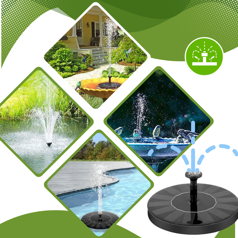 Fontaine solaire flottante de jardin - Ozerty