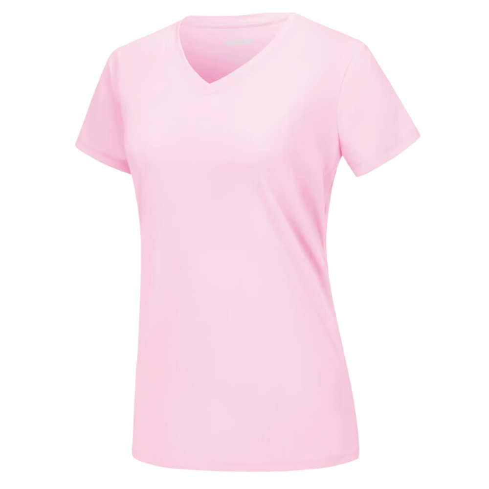 T-shirt rafraîchissant col en V pour femme
-Rose clair - Ozerty