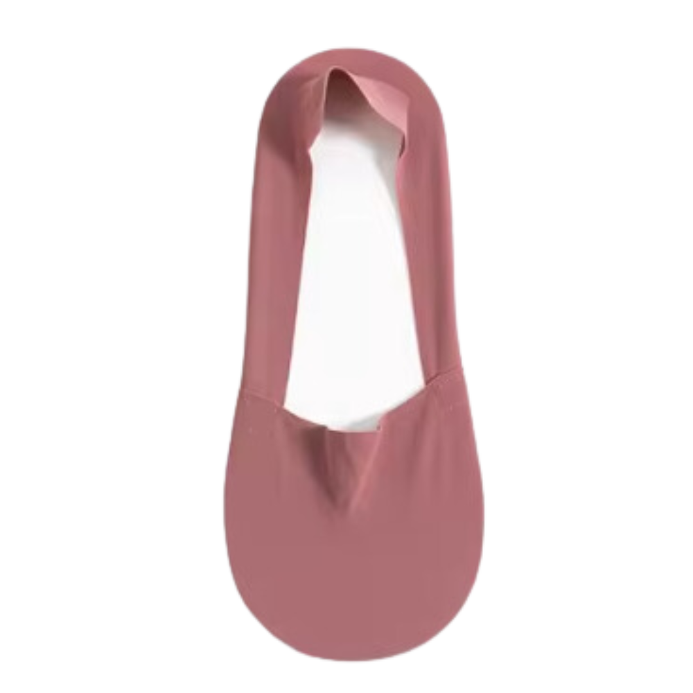 Chaussettes invisibles antidérapantes -Rose foncé - Ozerty