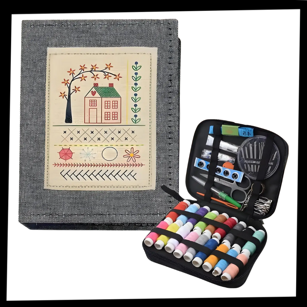 Livre de points de broderie sur lin - Ozerty