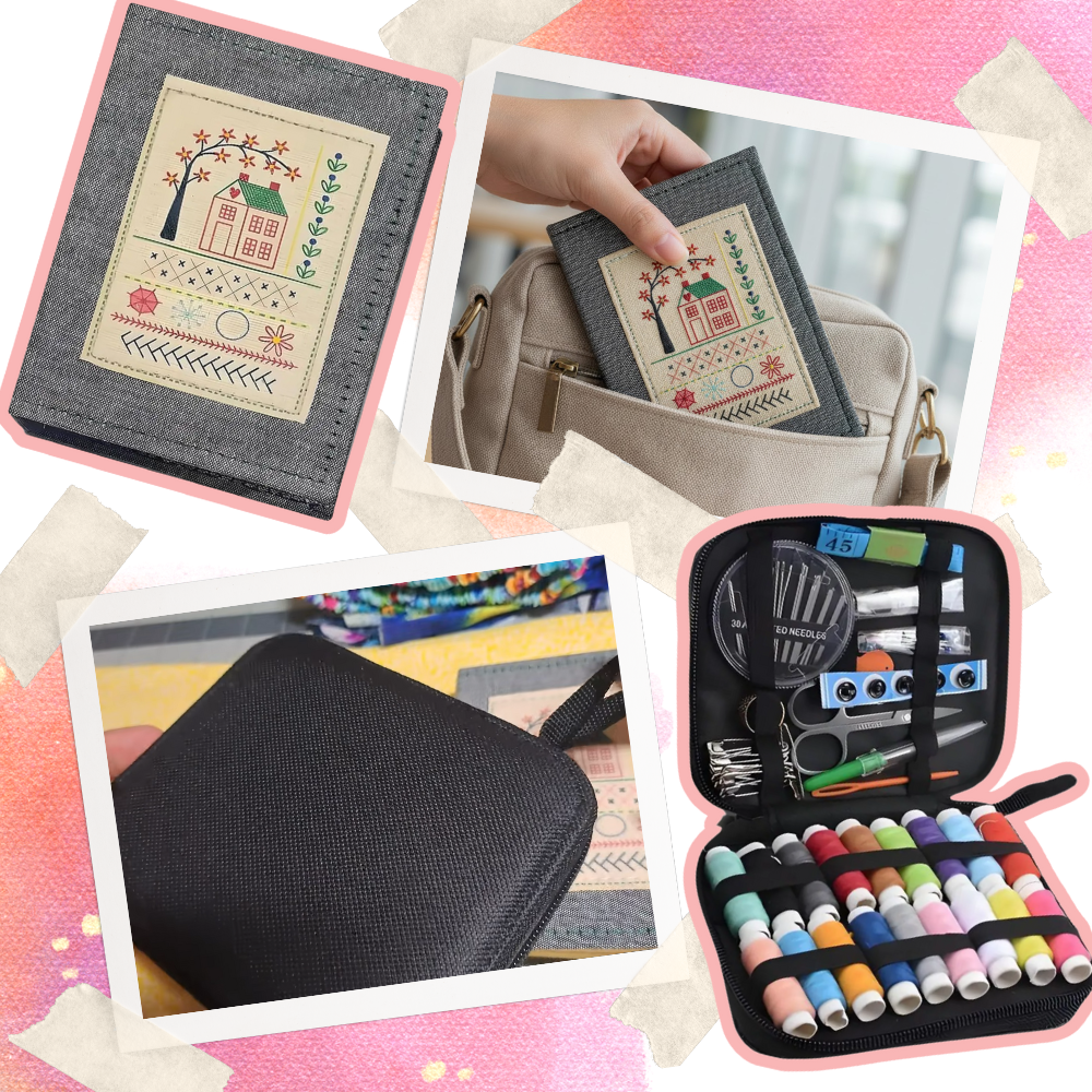 Livre de points de broderie sur lin - Ozerty