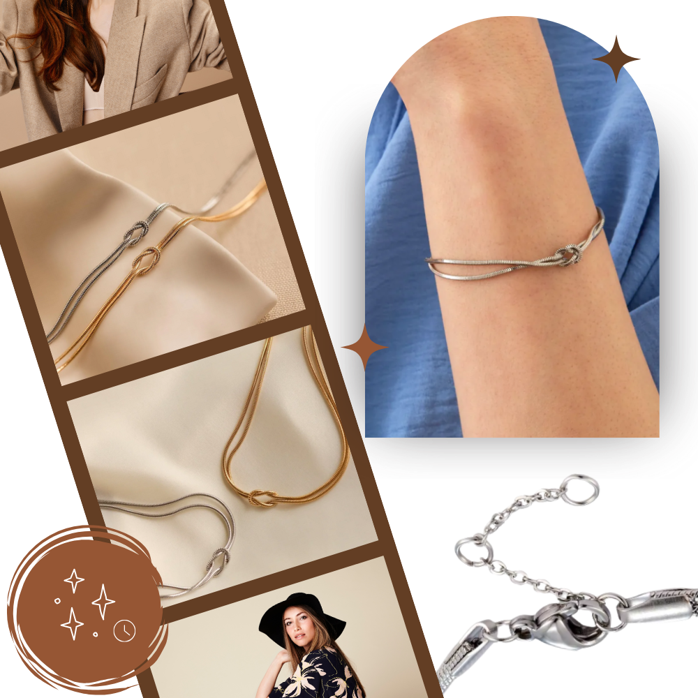 Collier et bracelet Love Knot - Ozerty