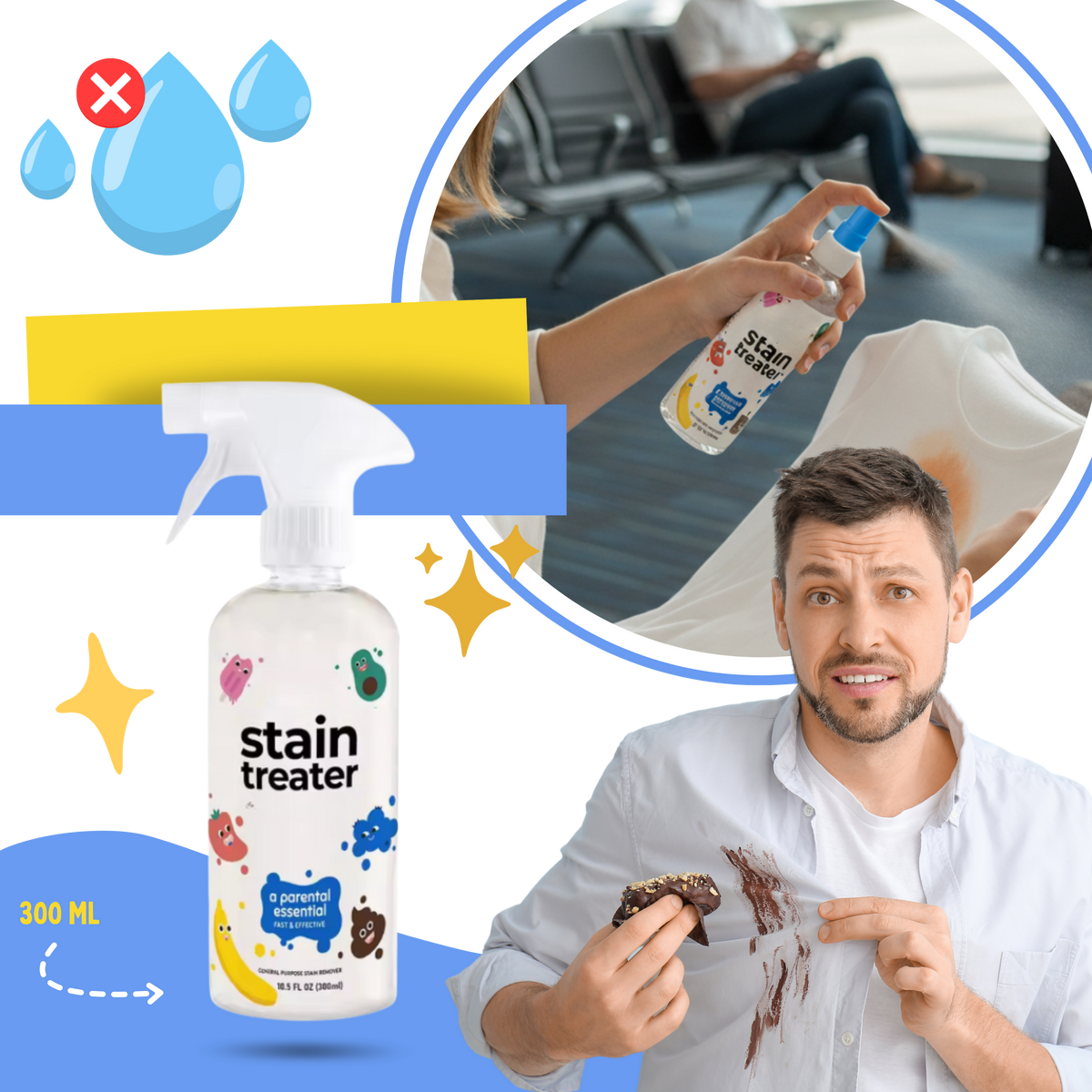 Spray nettoyant à sec anti-taches - Ozerty
