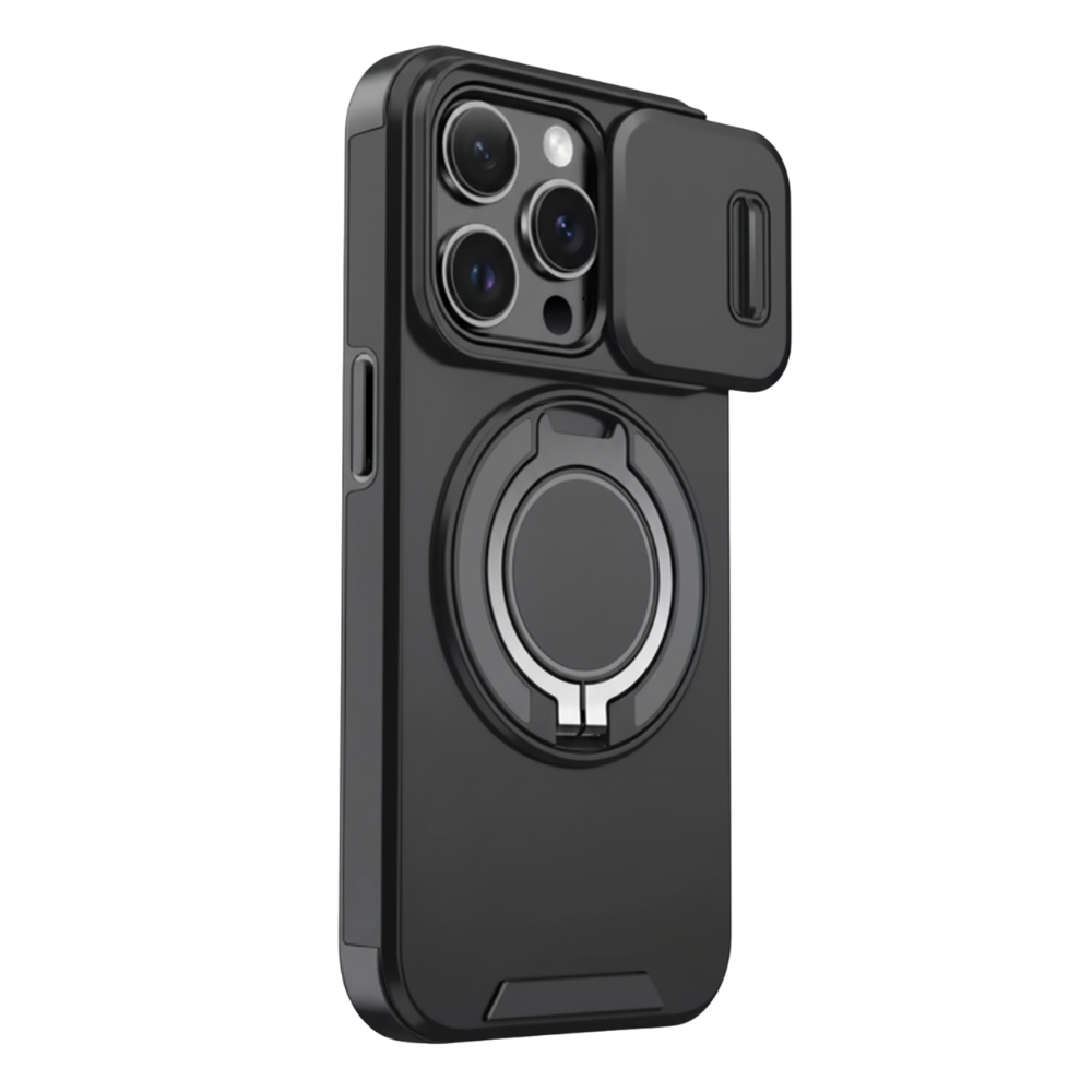 Coque magnétique pour iPhone -Noir - Ozerty
