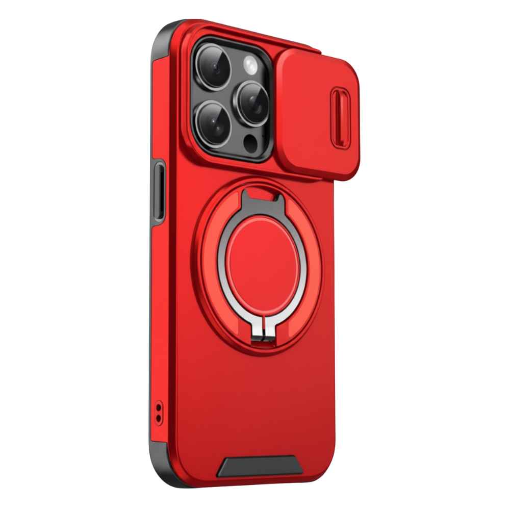 Coque magnétique pour iPhone -Rouge - Ozerty