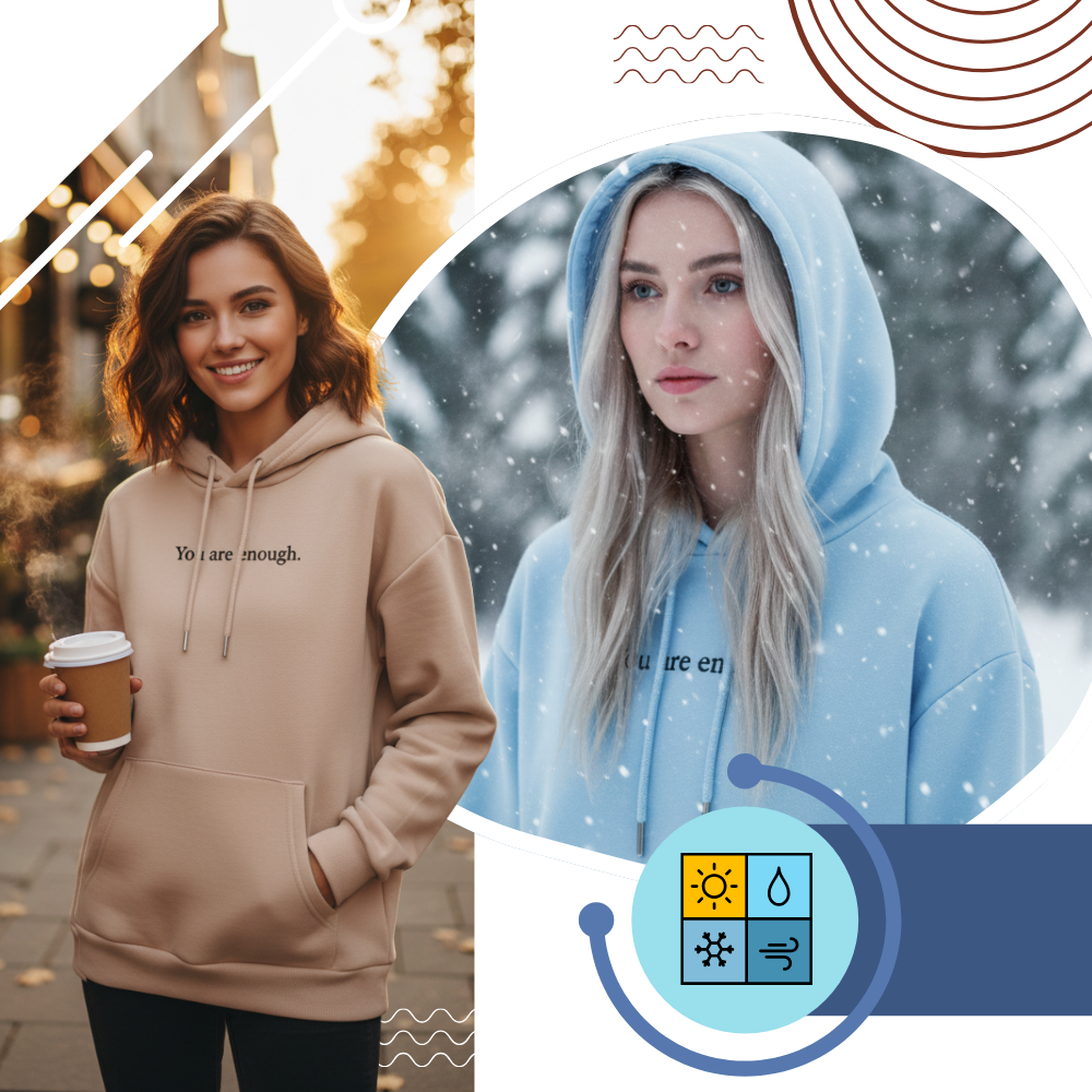 Sweat à capuche oversize pour femmes avec message motivant - Ozerty