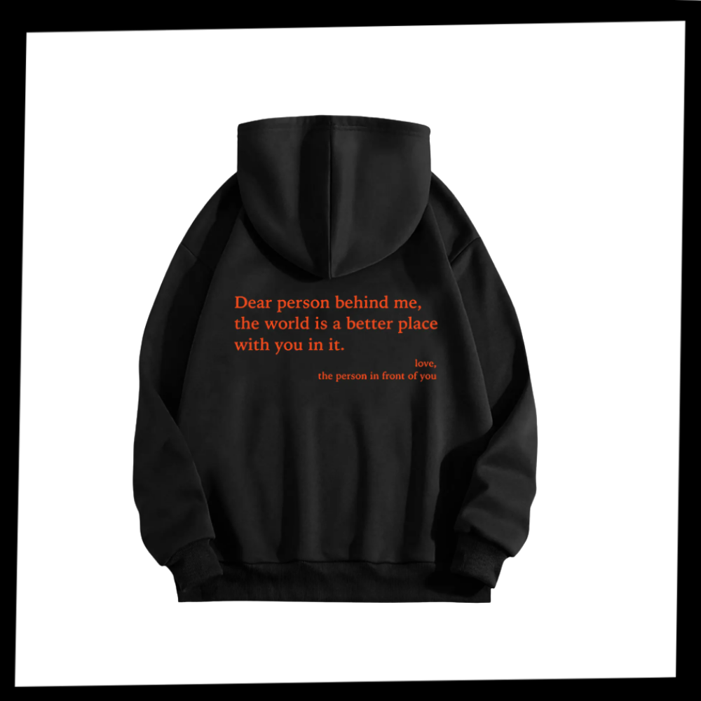 Sweat à capuche oversize pour femmes avec message motivant - Ozerty