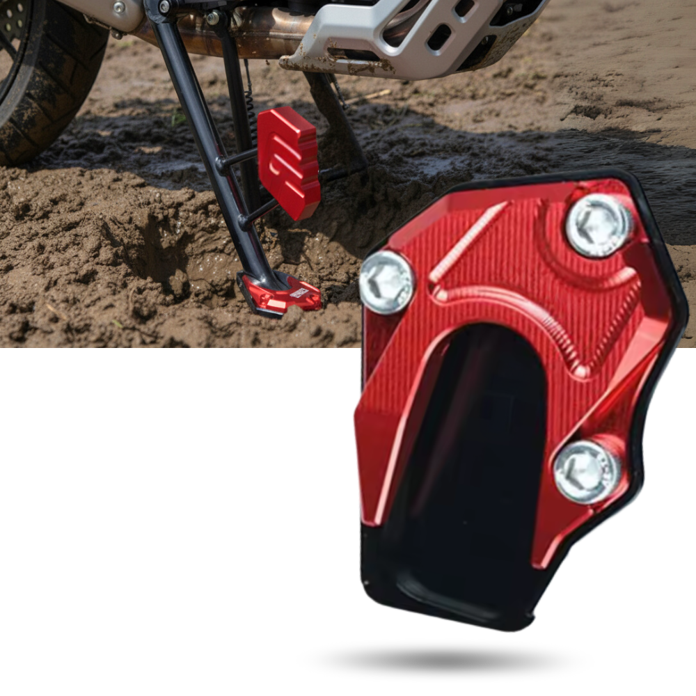 Support levier de béquille et plaque d'extension en alliage pour moto - Ozerty