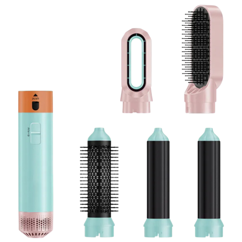 Brosse sèche-cheveux multifonction -Bleu ciel - Ozerty