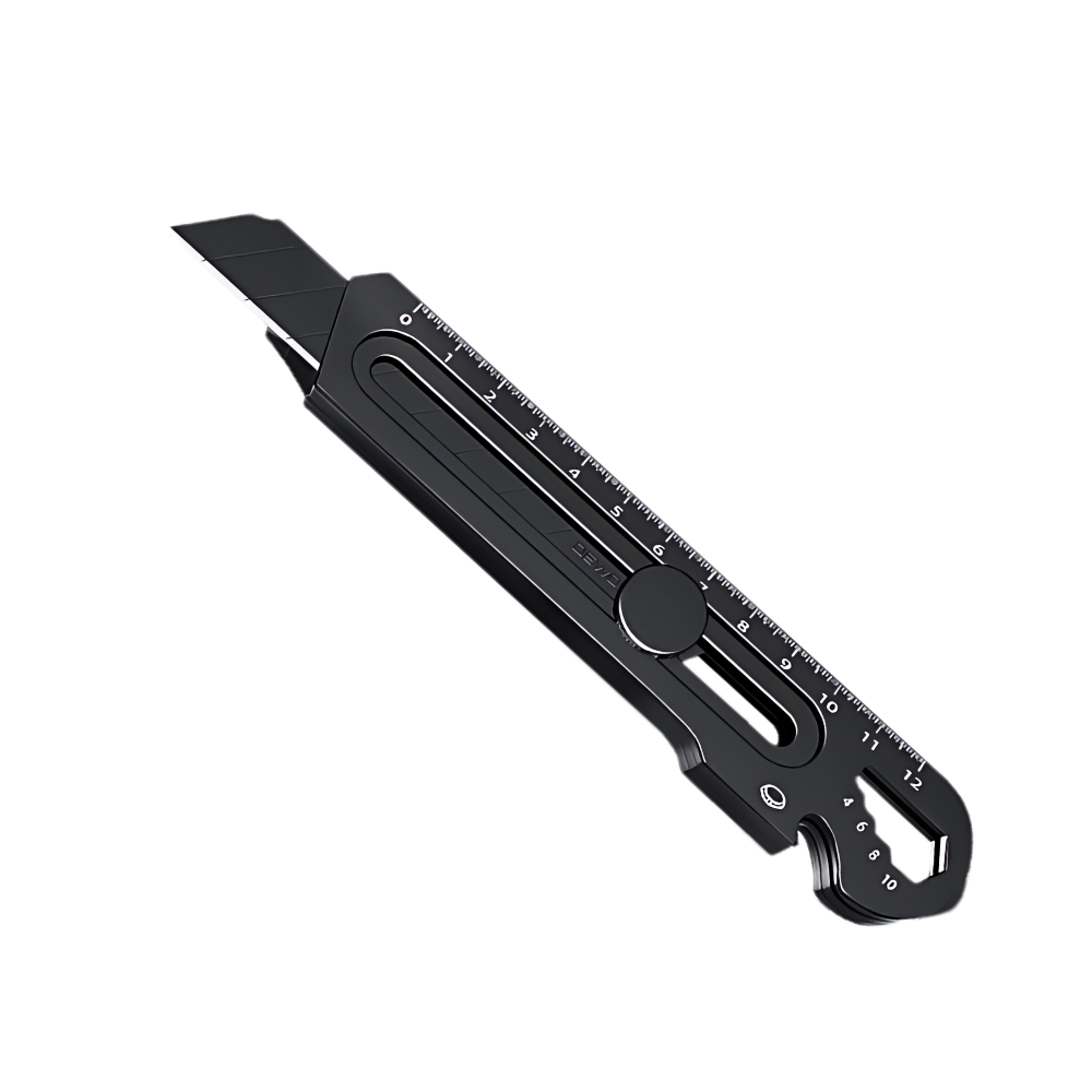 Cutter rétractable polyvalent
-Noir - Ozerty