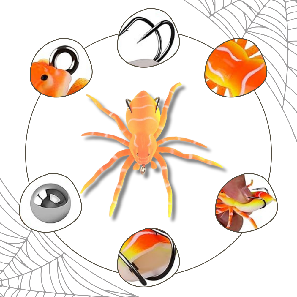 Appât de pêche en forme d'araignée à mouvements naturels
- Ozerty