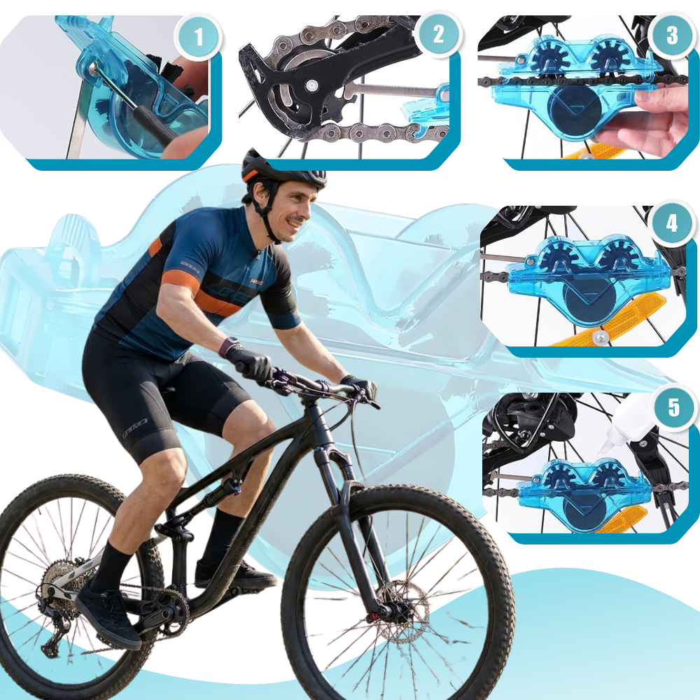 Nettoyeur pour chaîne de vélo 360° - Ozerty