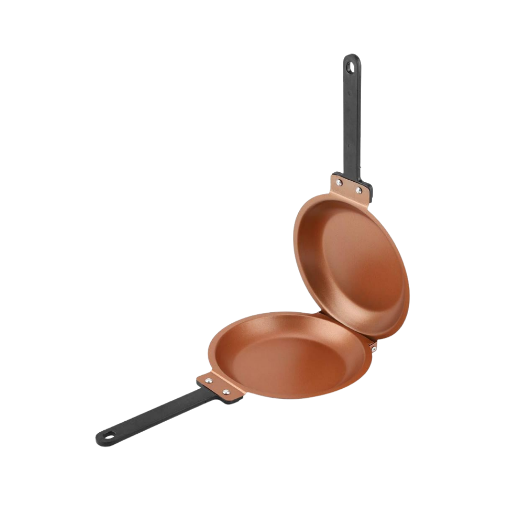 Poêle antiadhésive double face
-Bronze - Ozerty