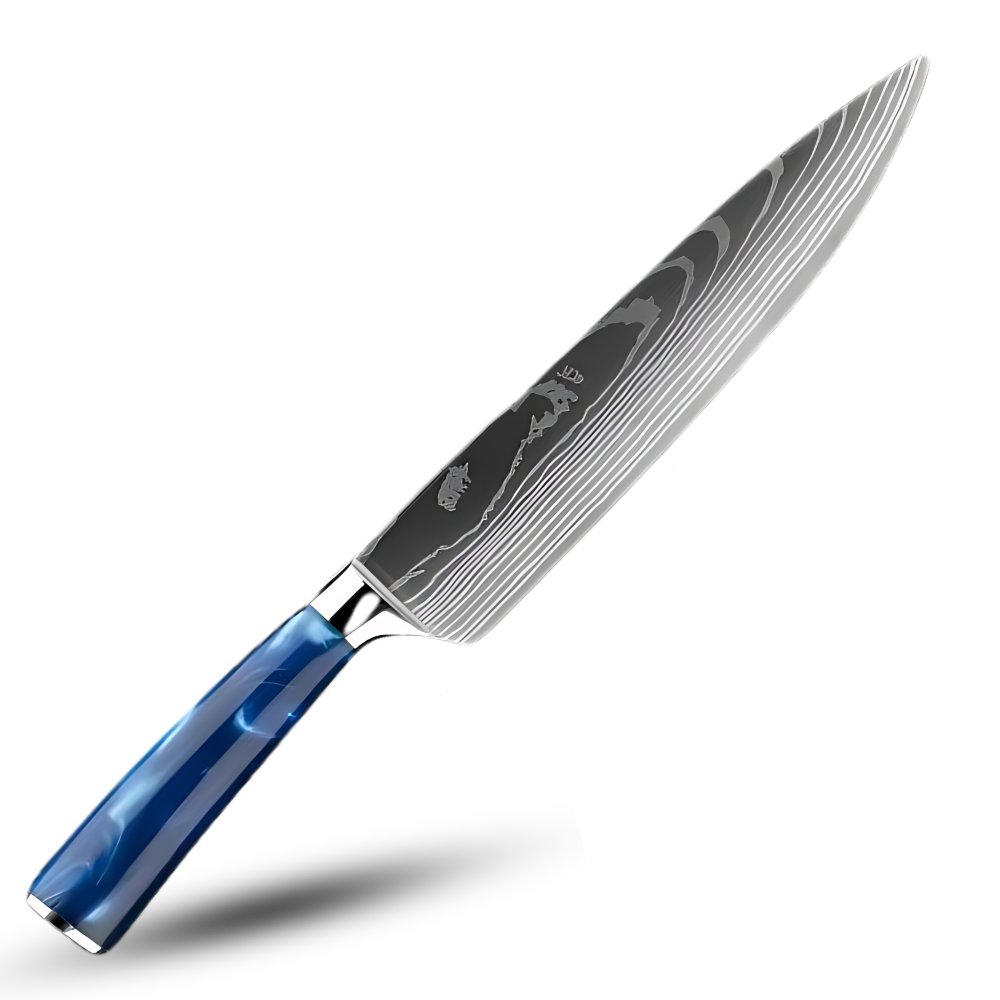Couteaux japonais bleu océan
-Gyutoh - Couteau de chef 20 cm - Ozerty