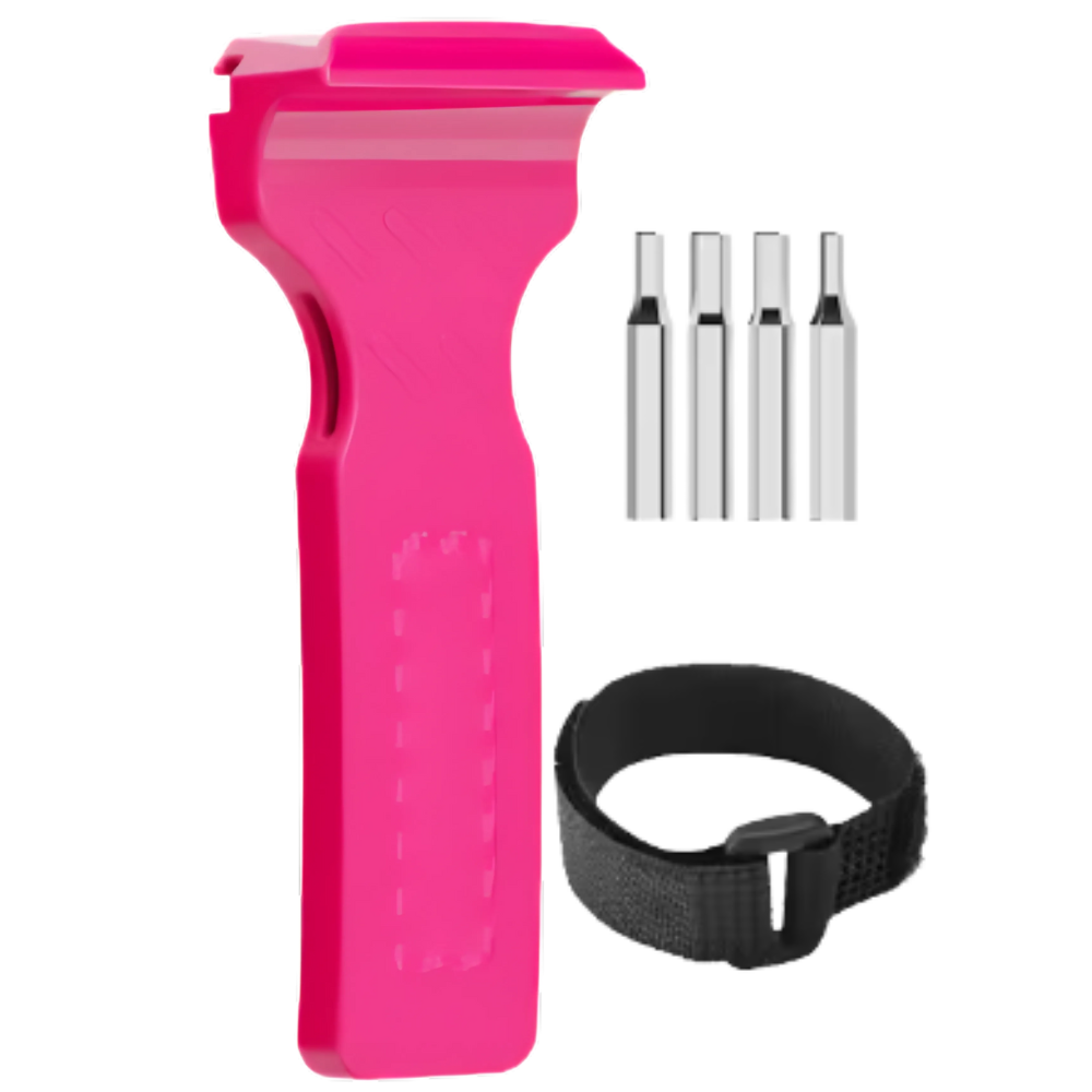 Démonte pneu de vélo -Rose + 4 embouts & velcro - Ozerty