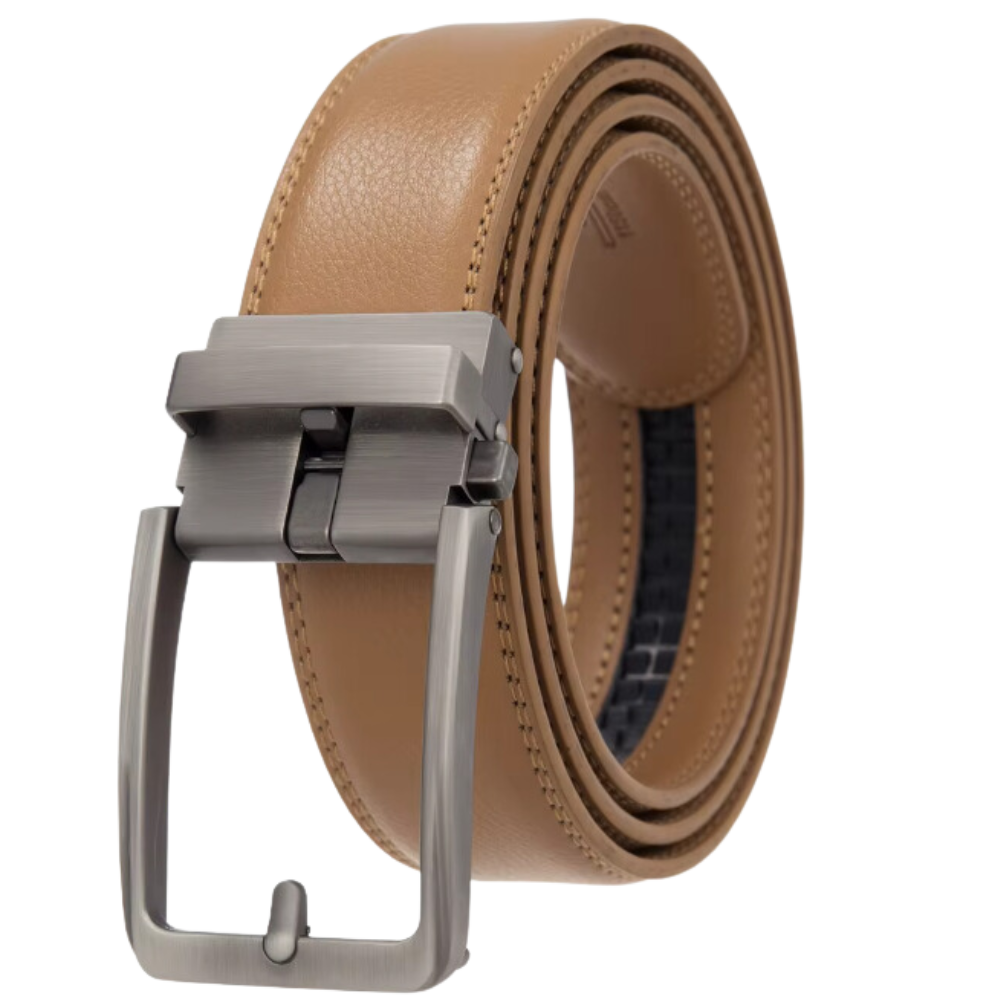 Ceinture automatique en cuir de vache -Camel - Ozerty
