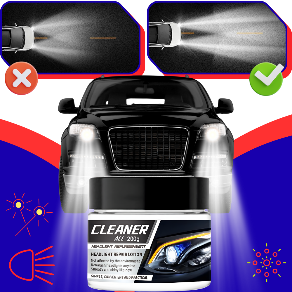 Kit de nettoyage et de protection pour phares de voiture - Ozerty