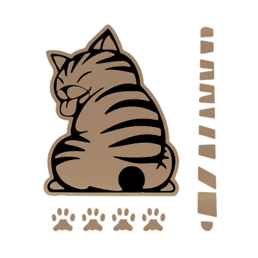 Autocollant pour essuie-glace chat espiègle - Ozerty