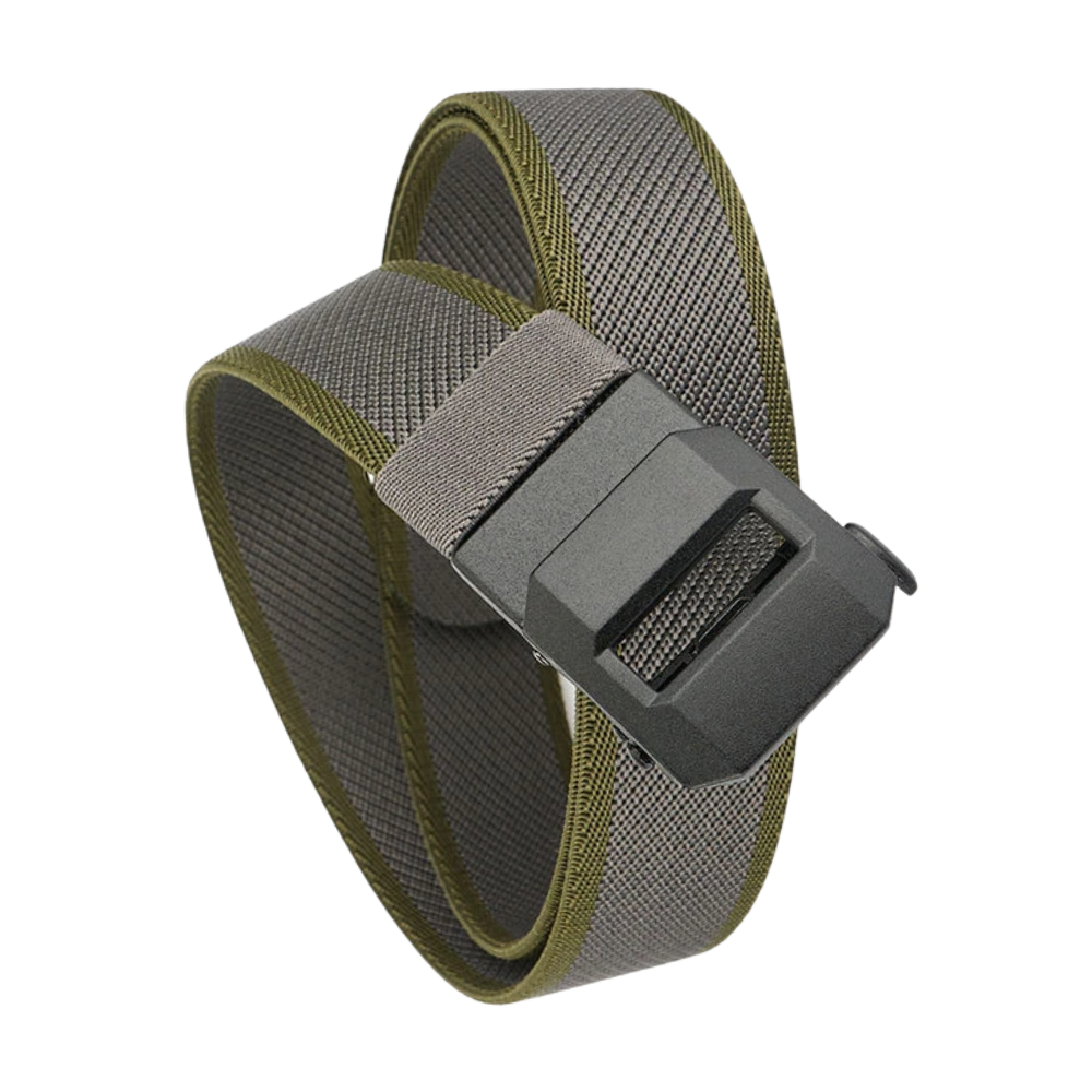 Ceinture en nylon à boucle automatique -Gris et vert - Ozerty