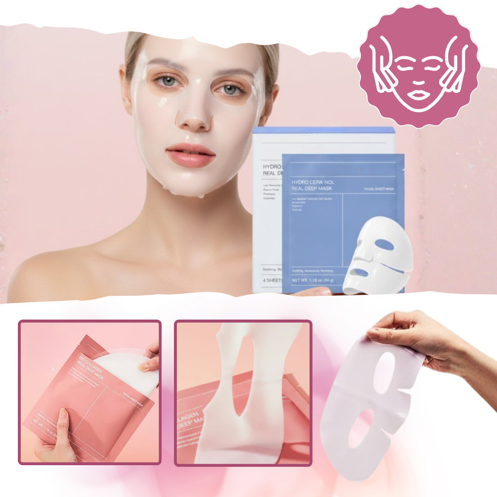 Masque visage rajeunissant et hydratant au collagène - Ozerty