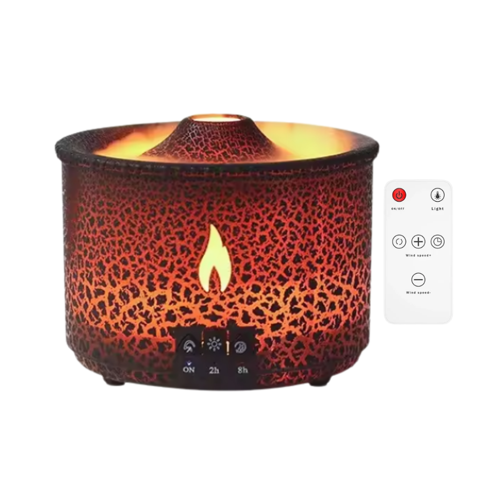 Humidificateur relaxant en forme de volcan
-Noir - Ozerty