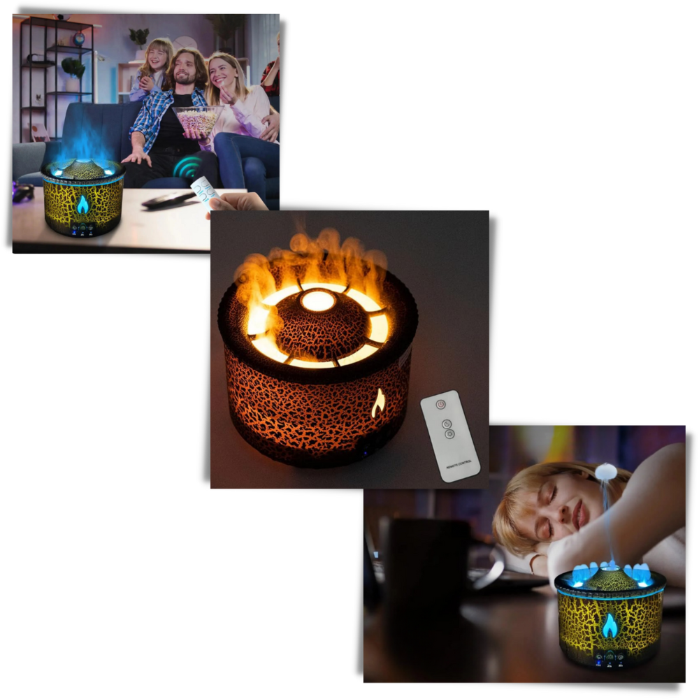 Humidificateur relaxant en forme de volcan
- Ozerty