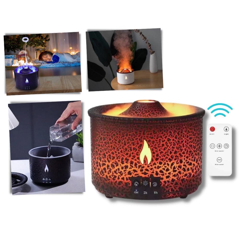 Humidificateur relaxant en forme de volcan
- Ozerty