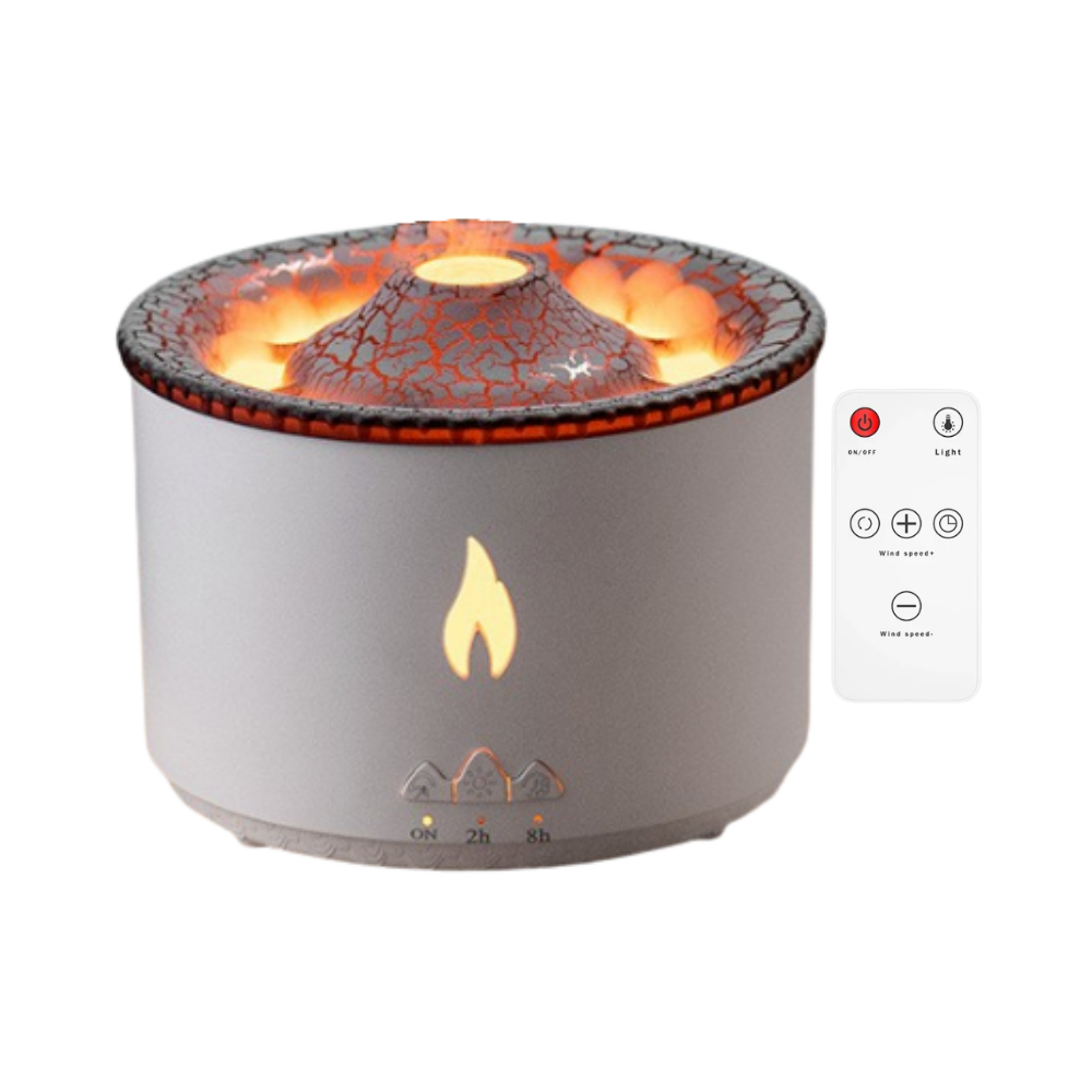 Humidificateur relaxant en forme de volcan
-Blanc - Ozerty