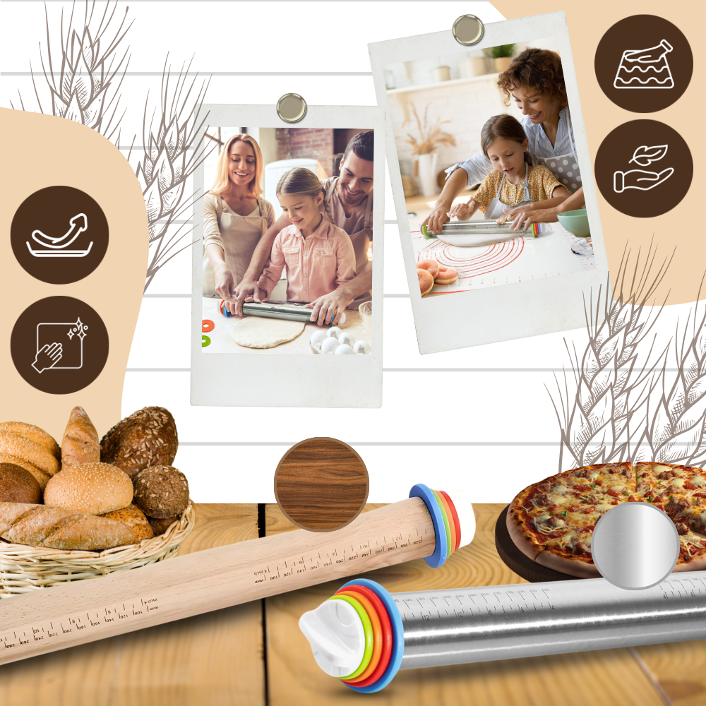Rouleau à Pâtisserie Ajustable - Ozerty