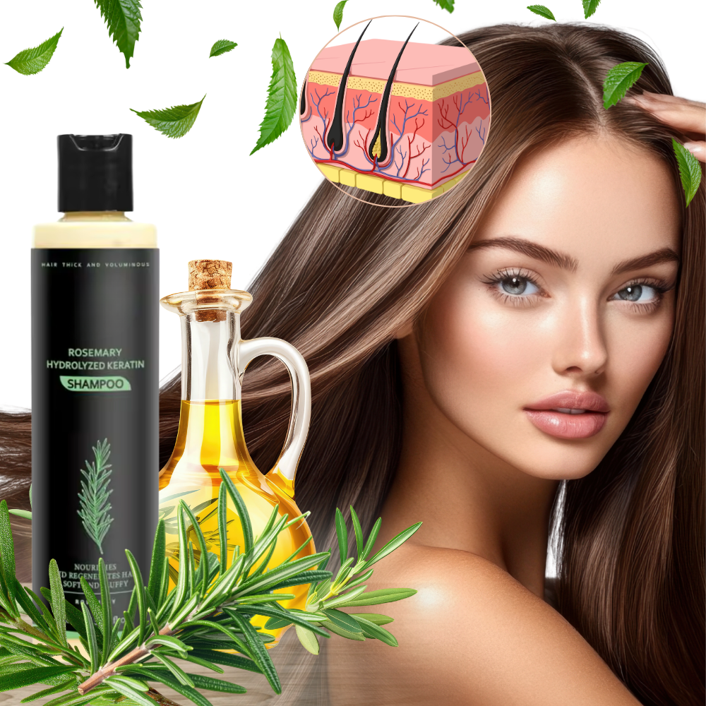 Shampooing et après-shampooing à la kératine et au romarin - Ozerty