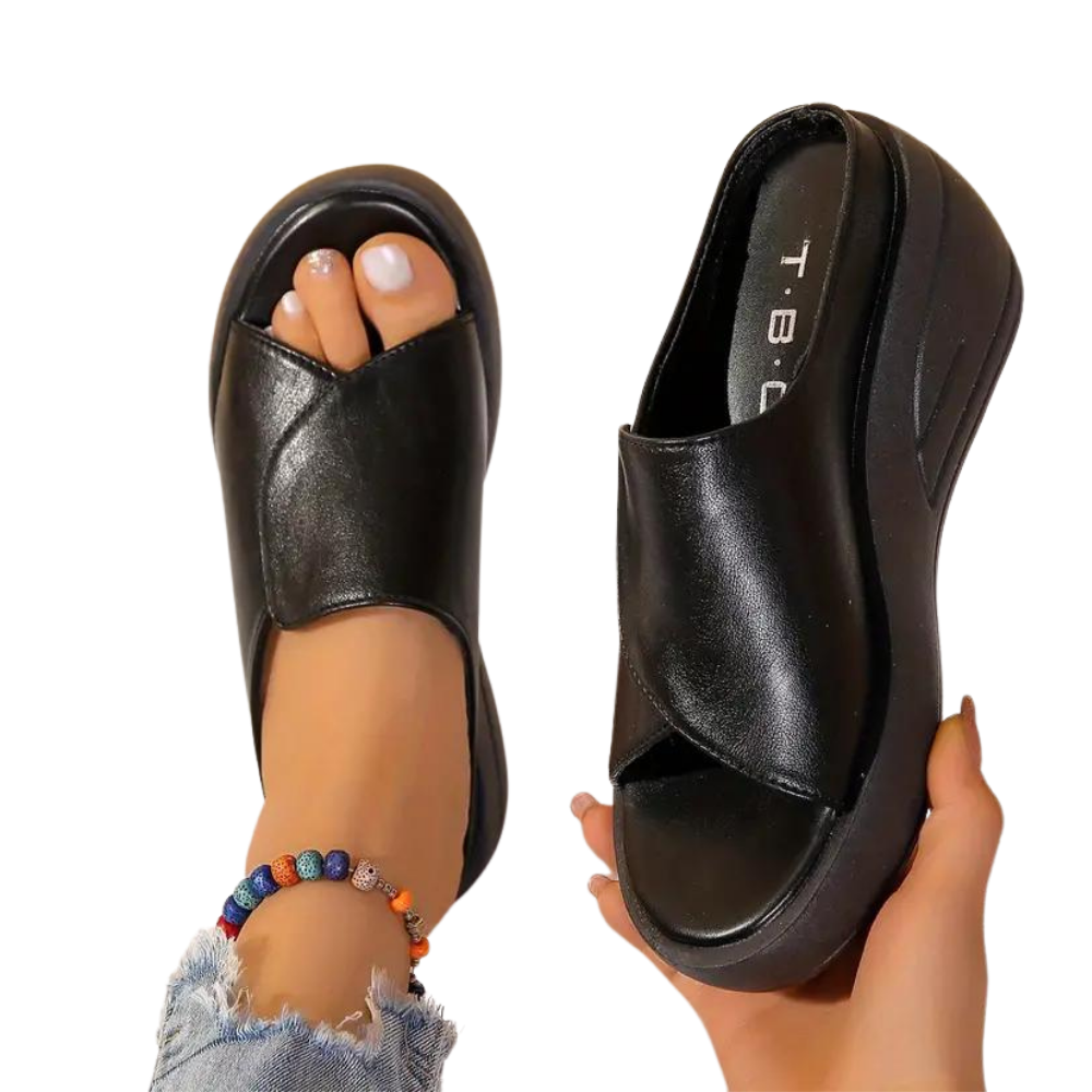Sandales à talons orthopédiques avec absorption des chocs -Noir/EU35/UK2/US4.5Noir/EU36/UK3/US5.5Noir/EU37/UK4/US6.5Noir/EU38/UK4.5/US7Noir/EU39/UK5.5/US8Noir/EU40/UK6/US8.5 - Ozerty