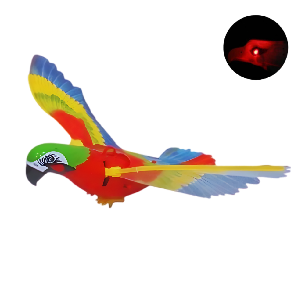 Jouet oiseau volant pour chat à suspendre
-Perroquet musique douce - Ozerty