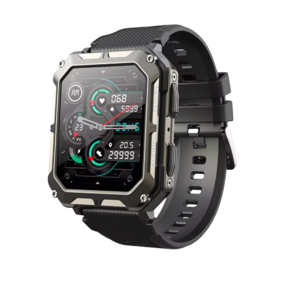Montre connectée militaire santé -Noir - Ozerty