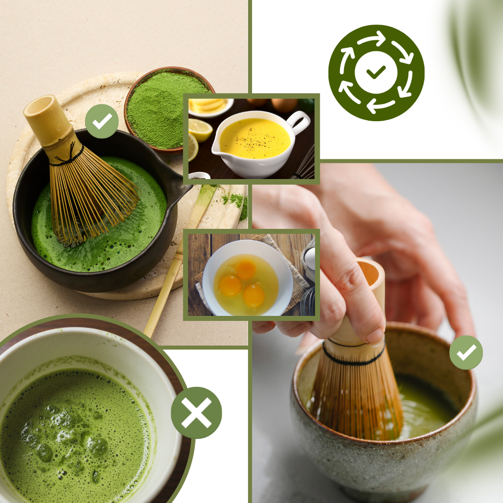 Fouet à matcha mélange lisse et homogène - Ozerty