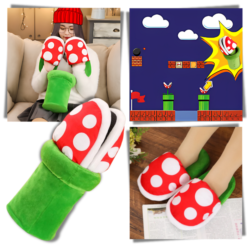 Pantoufles plante piranha de Mario en peluche
- Ozerty