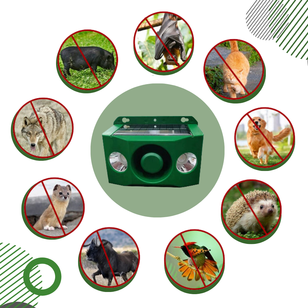 Répulsif solaire à détection de mouvement pour animaux - Ozerty