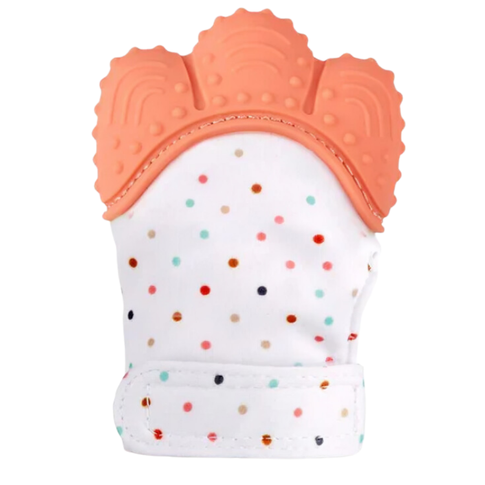 Gant de dentition apaisant
-Orange - Ozerty