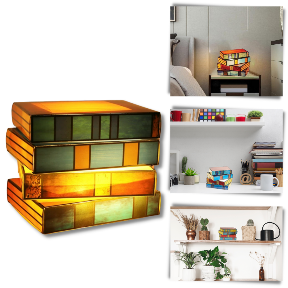 Lampe intemporelle livres empilés
- Ozerty