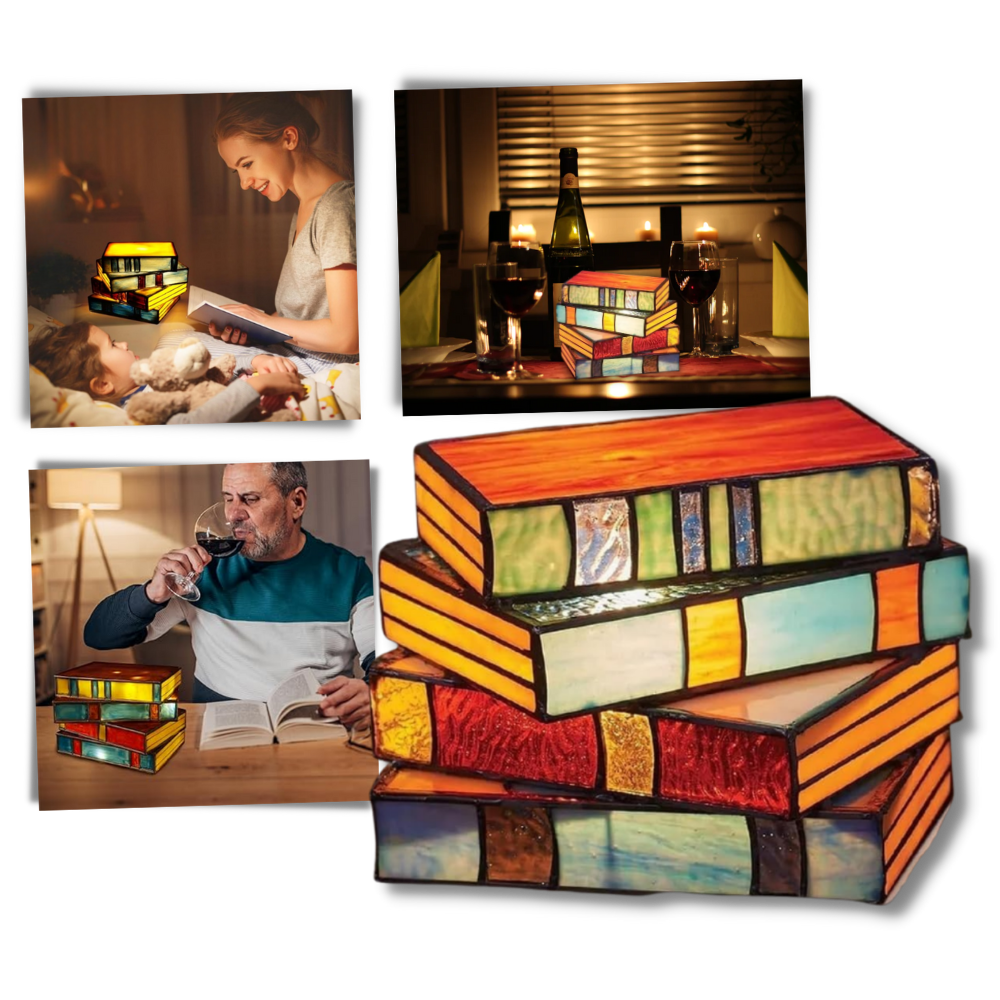 Lampe intemporelle livres empilés
- Ozerty