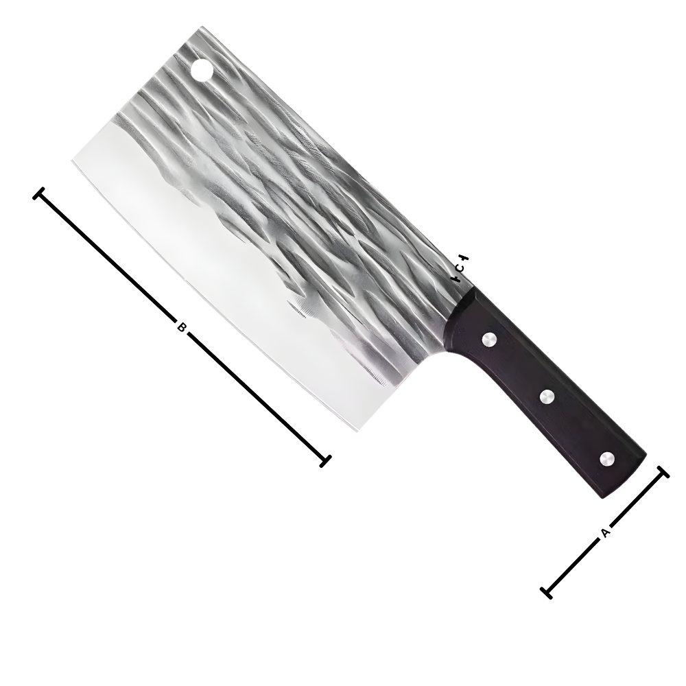 Couteau de boucher à fendre en acier forgé - Ozerty