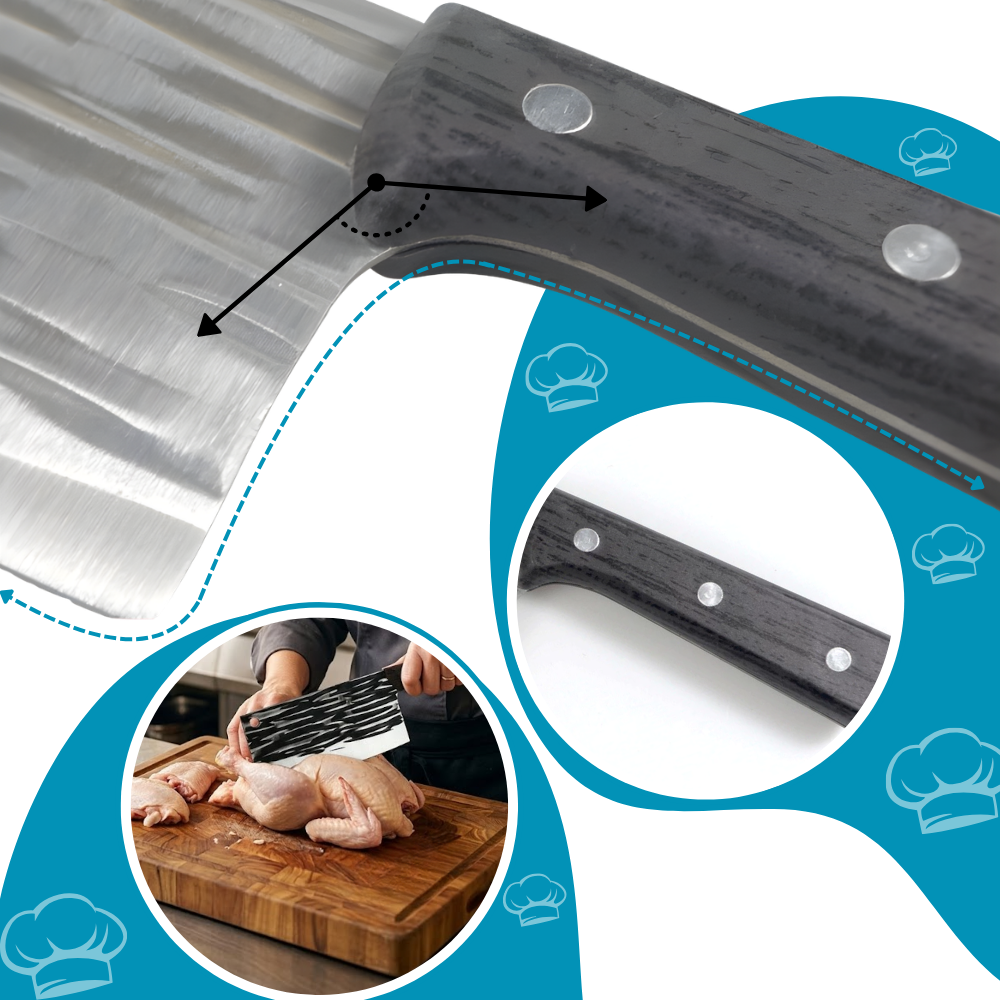 Couteau de boucher à fendre en acier forgé - Ozerty