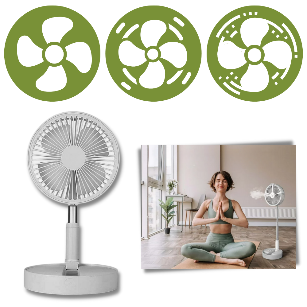 Ventilateur portable à chargement USB
- Ozerty