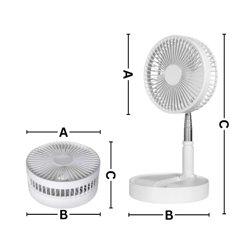 Ventilateur portable à chargement USB
- Ozerty